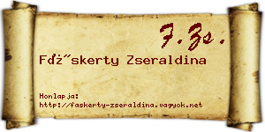 Fáskerty Zseraldina névjegykártya